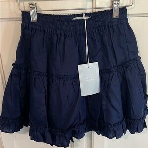Hill House Navy Ruffle Skirt